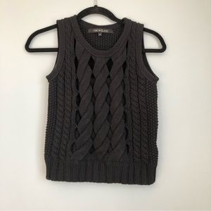 Timo Weiland Cable Knit Sweater Vest Black XS